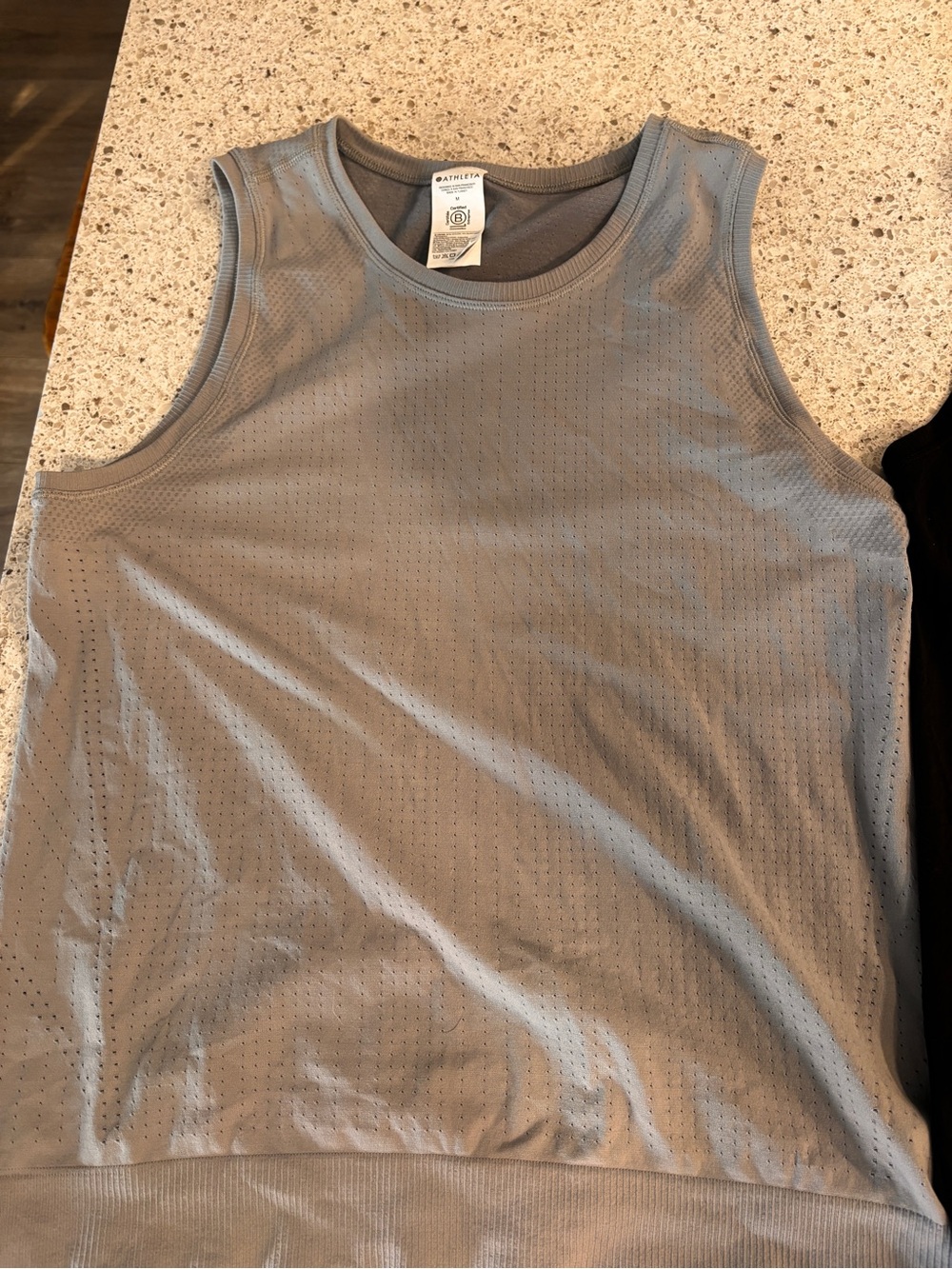 Athleta Motion Seamless Tank Top - Black & Light Gray (m) - Picture 3 of 10